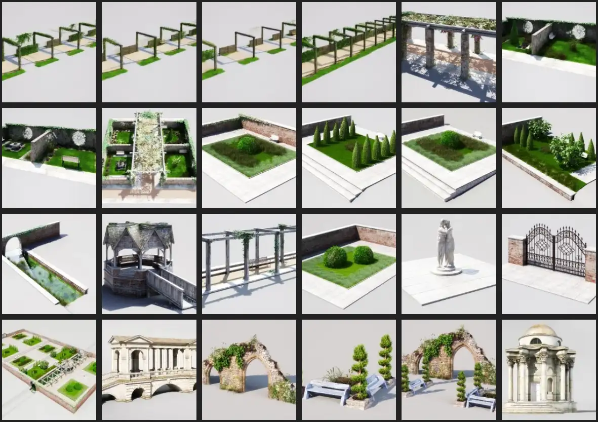 Evermotion – Archmodel.148 英式花园 3D 模型