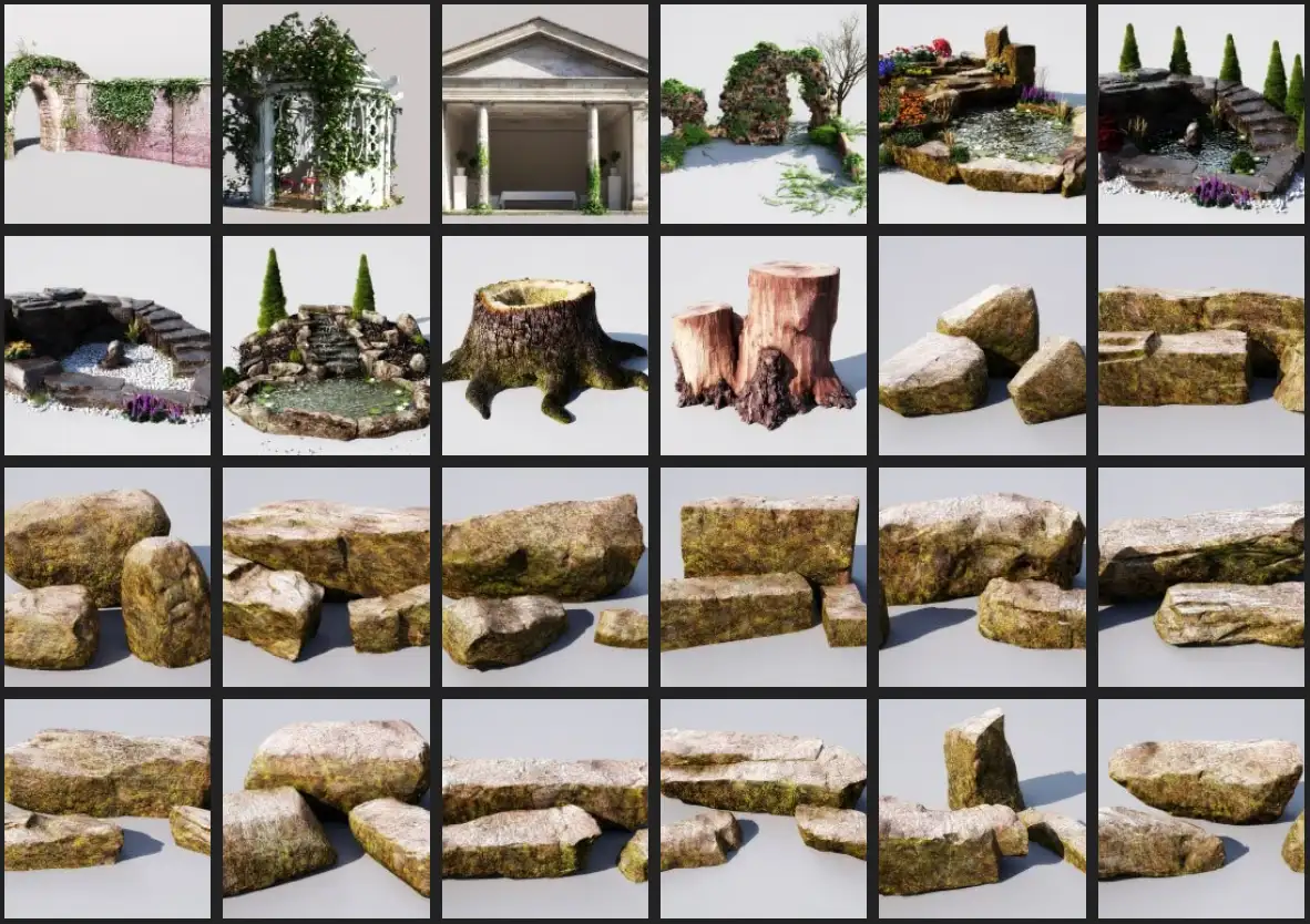 Evermotion – Archmodel.148 英式花园 3D 模型