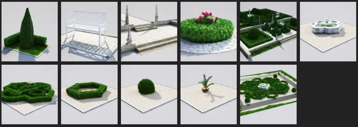 %title插图%num Evermotion – Archmodel.148 英式花园 3D 模型