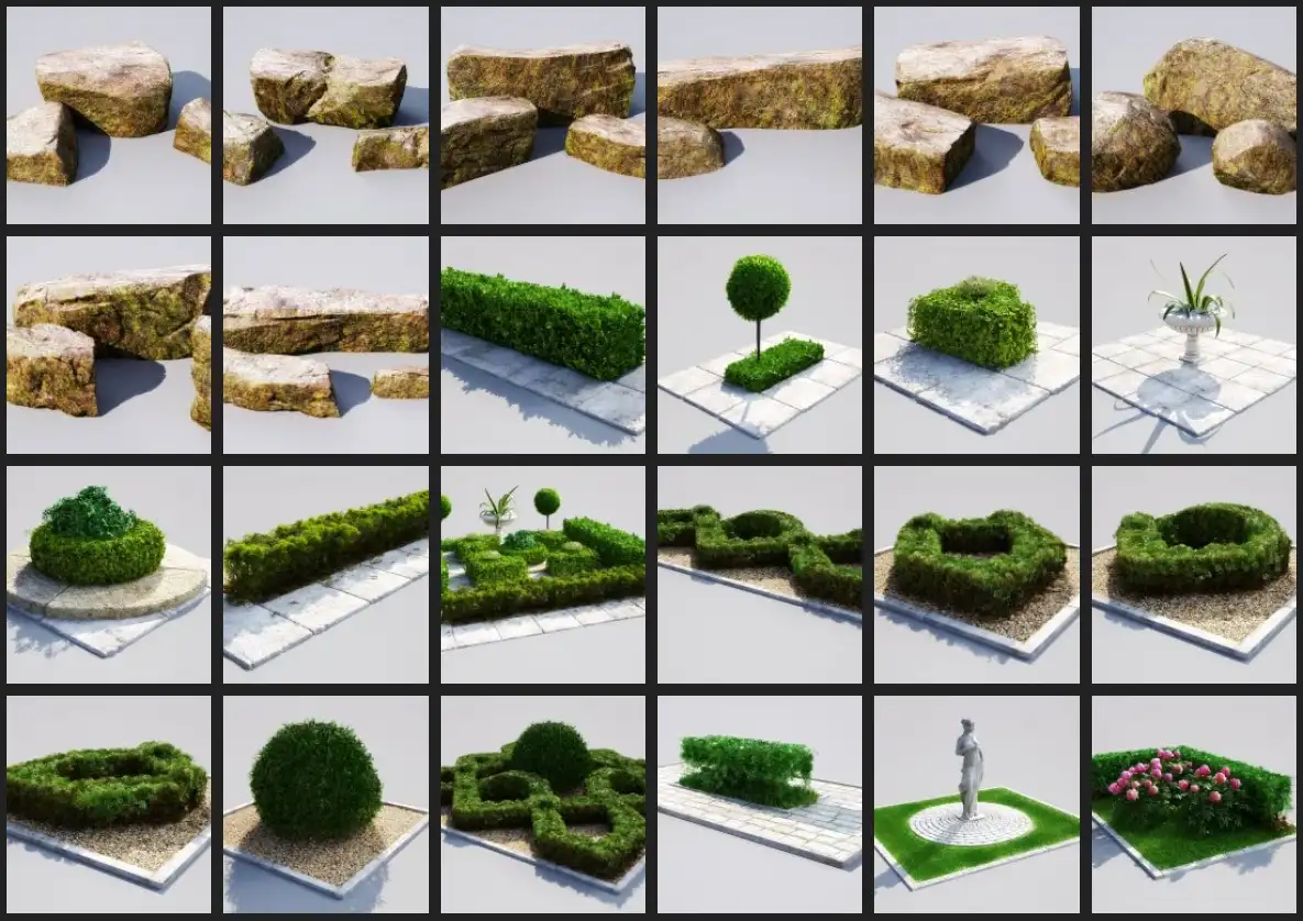 Evermotion – Archmodel.148 英式花园 3D 模型