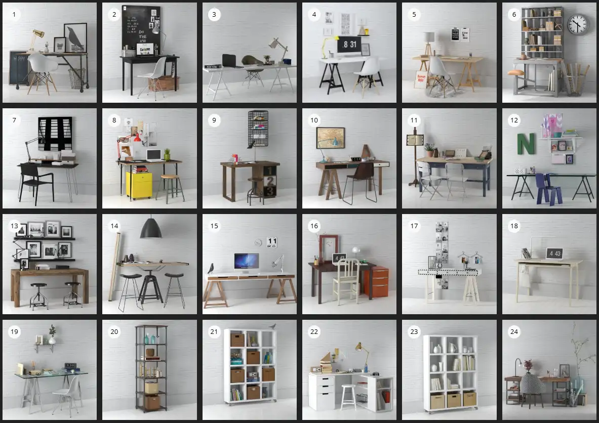 Evermotion – Archmodel.149 办公家具和小工具 3D 模型