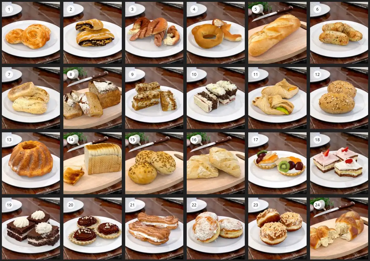 Evermotion – Archmodel.150 食品 3D 模型