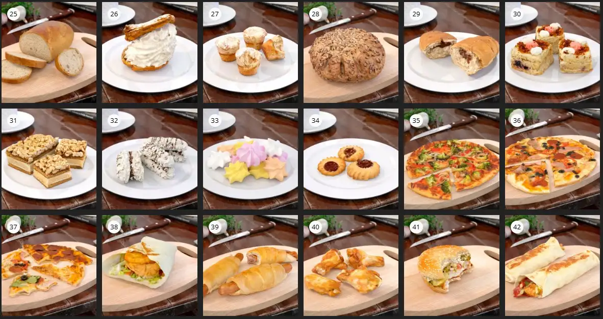 Evermotion – Archmodel.150 食品 3D 模型