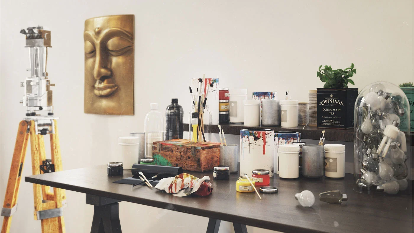 Evermotion – Archmodel.155 室内道具 3D 模型