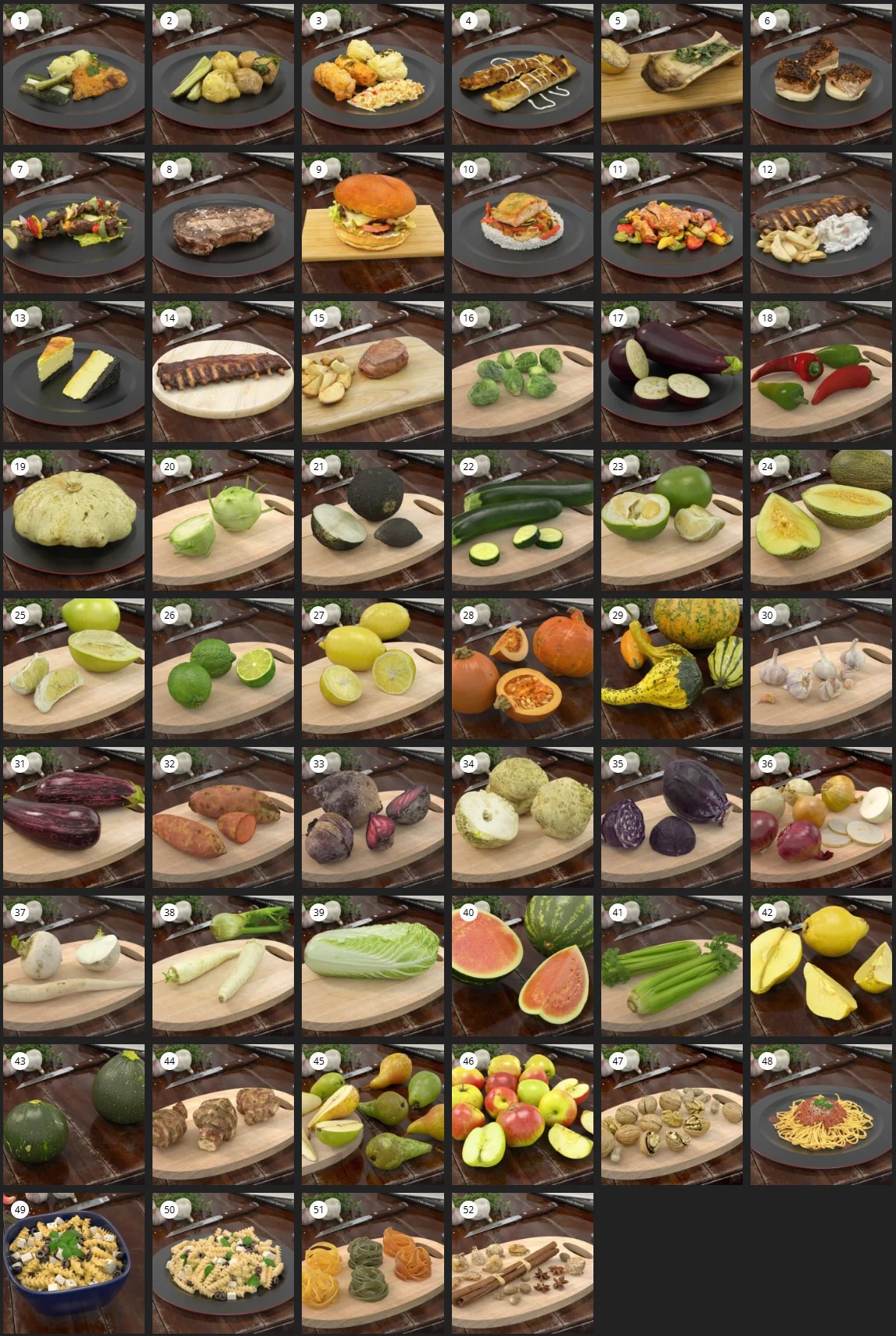 Evermotion – Archmodel.170 食品 3D 模型