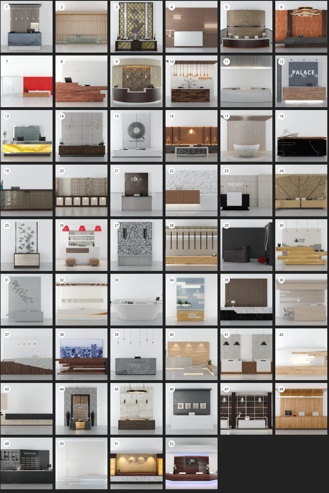 %title插图%num Evermotion – Archmodel.186 接待台 3D 模型