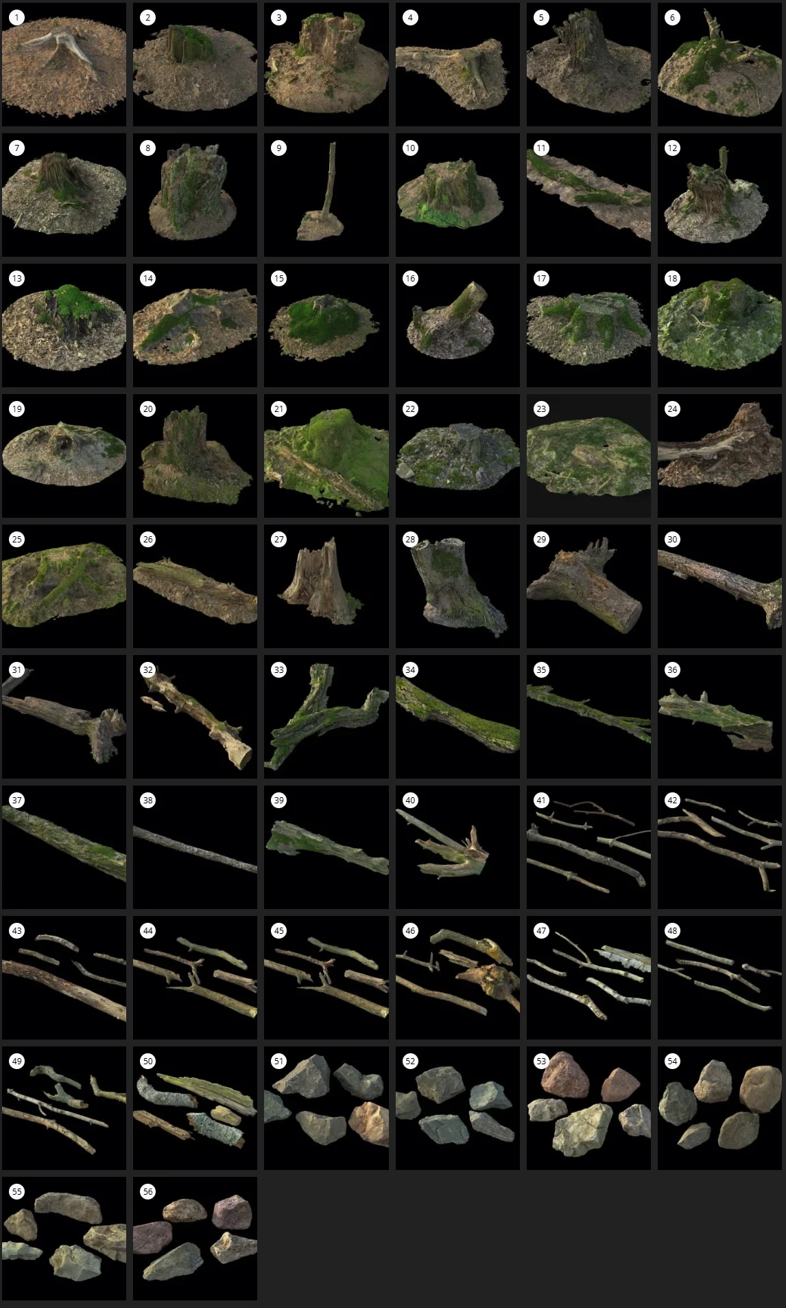 Evermotion – Archmodel.191 森林道具 3D 模型