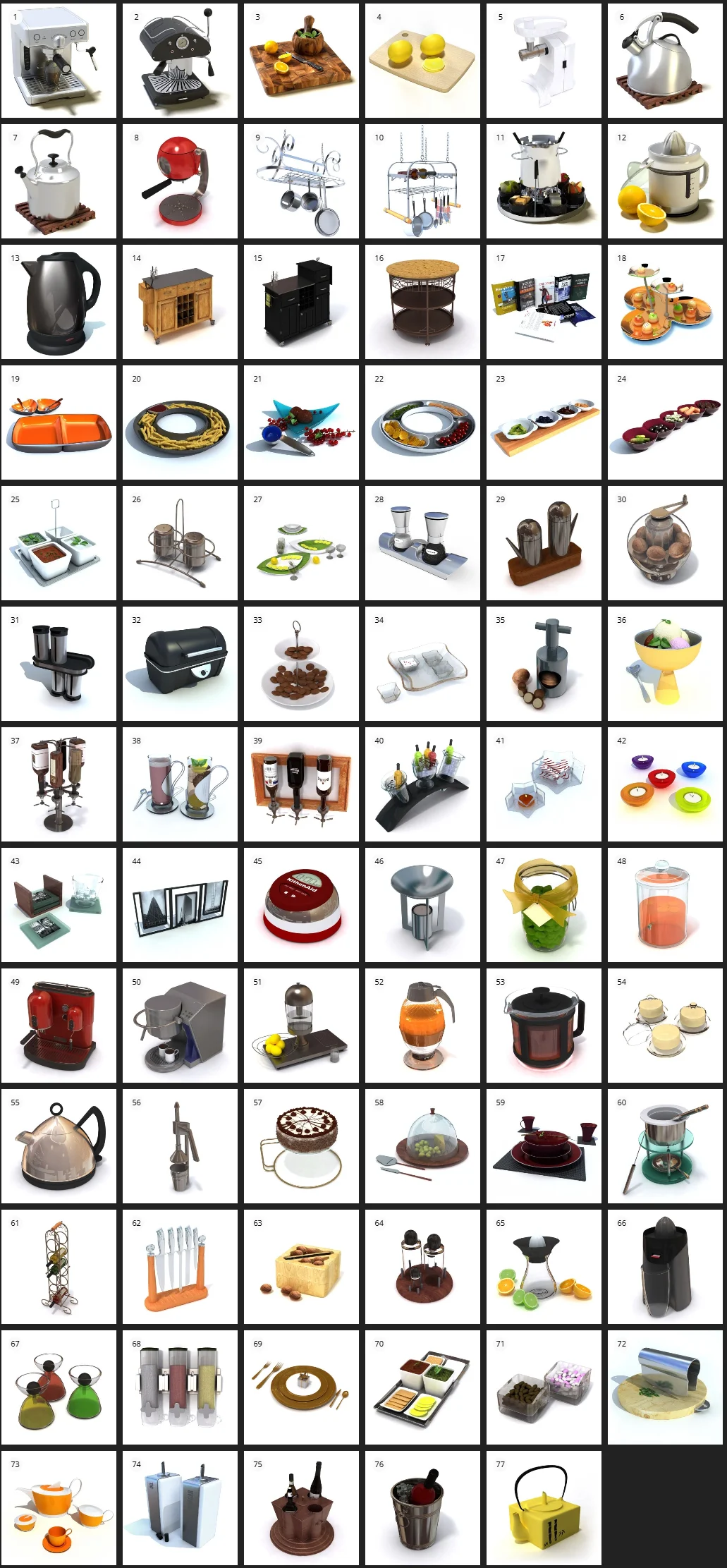 Evermotion Archmodels Vol 51 厨房配件 3D 模型 Evermotion Archmodels Vol 51 厨房配件 3D 模型