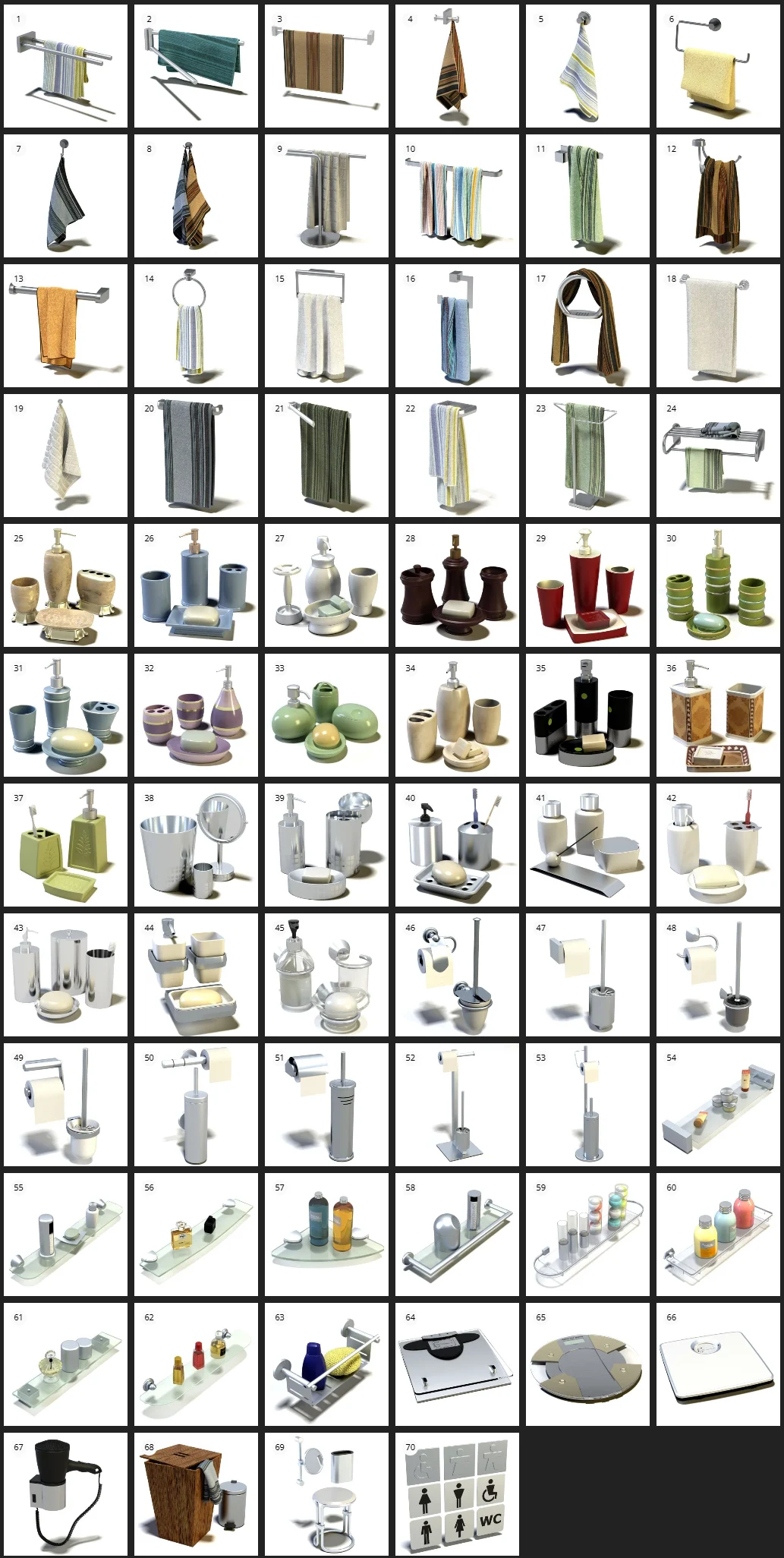 Evermotion Archmodels Vol 46 浴室小工具 3D 模型