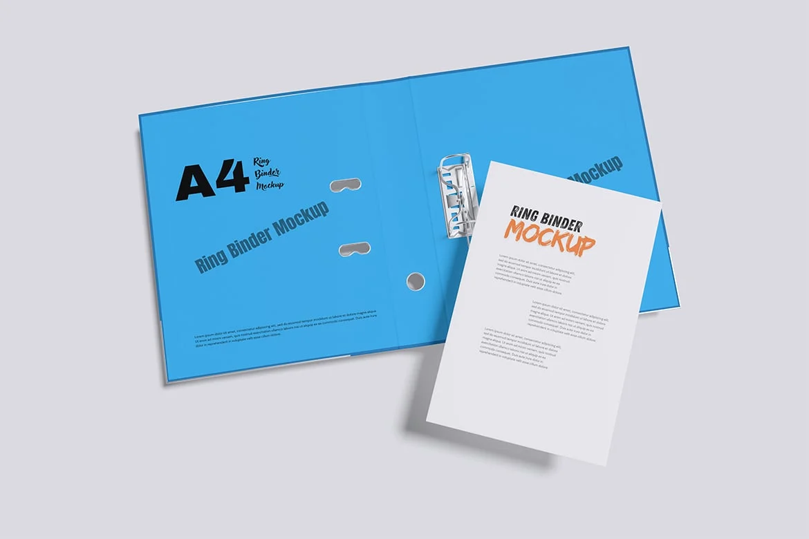 活页夹展示样机图 Ring Binder Mockup