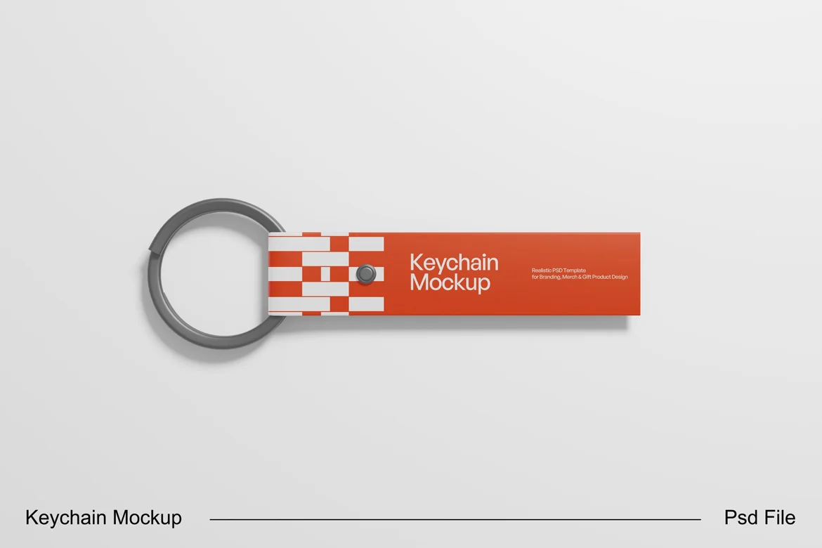 钥匙扣挂件设计样机 Keychain Mockup