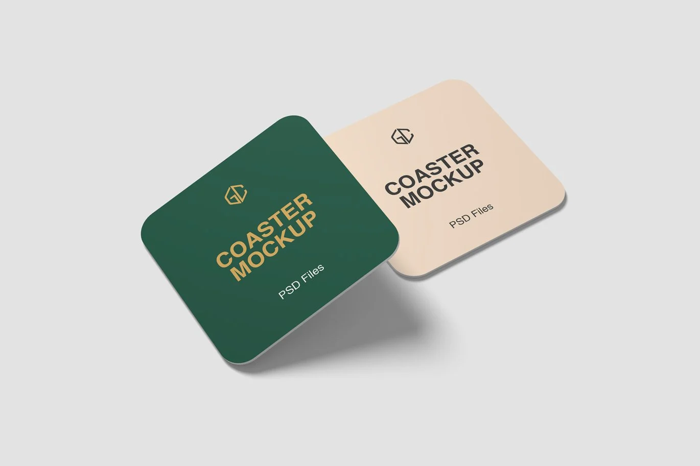 杯垫设计展示样机 Coaster Mockups