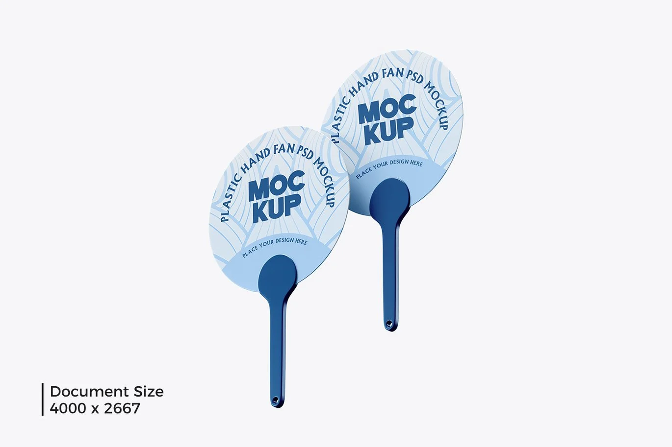 塑料手扇产品设计样机 Plastic Hand Fan Mockup