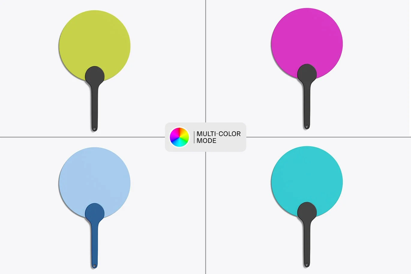 塑料手扇产品设计样机 Plastic Hand Fan Mockup