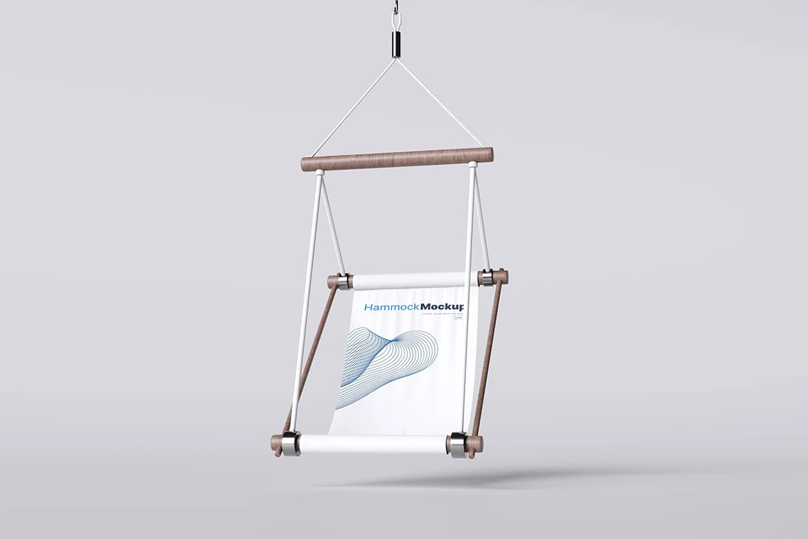 折叠吊床椅家居场景样机 Hammock Chair Mockup