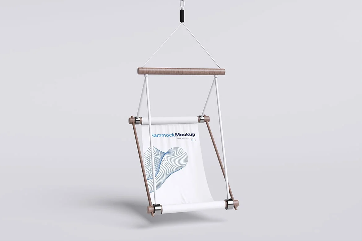 折叠吊床椅家居场景样机 Hammock Chair Mockup