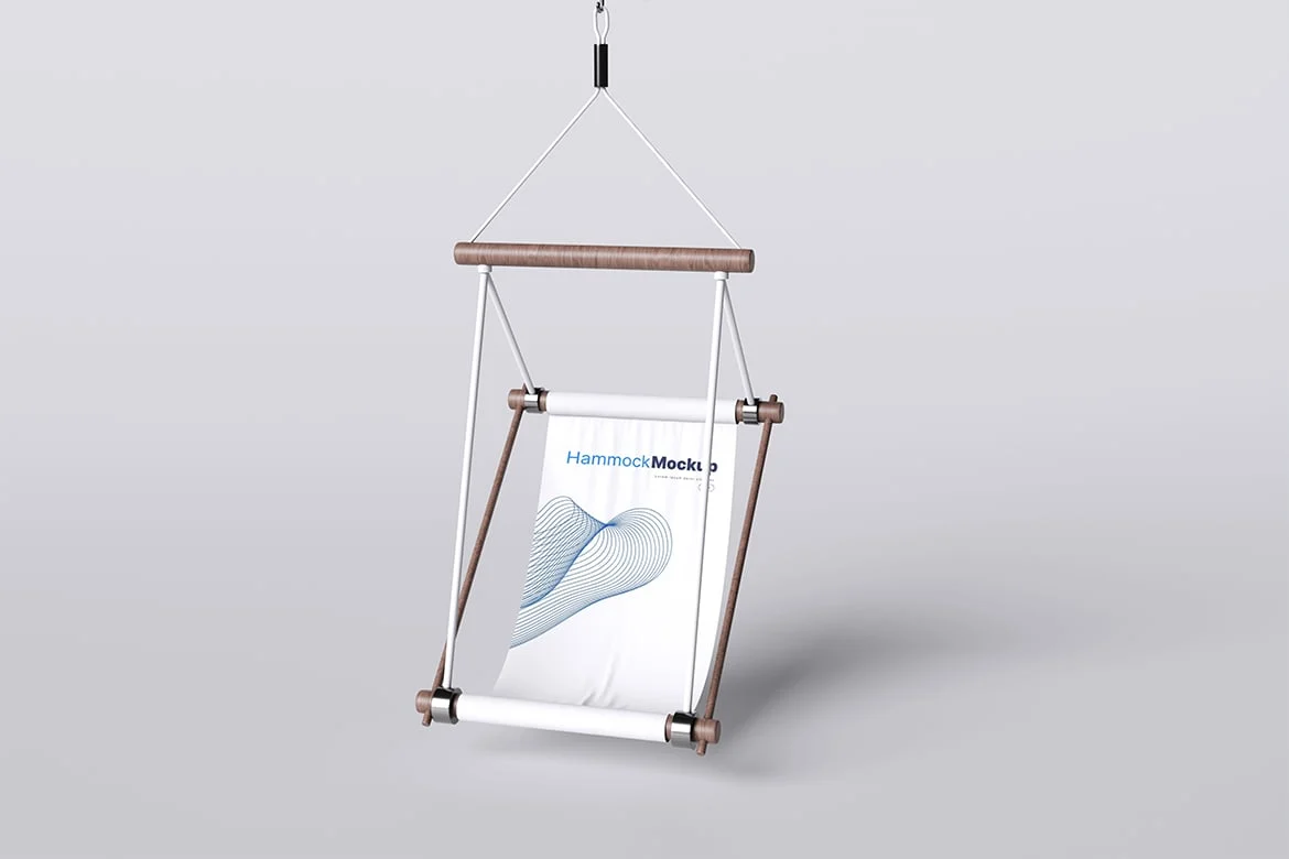 折叠吊床椅家居场景样机 Hammock Chair Mockup