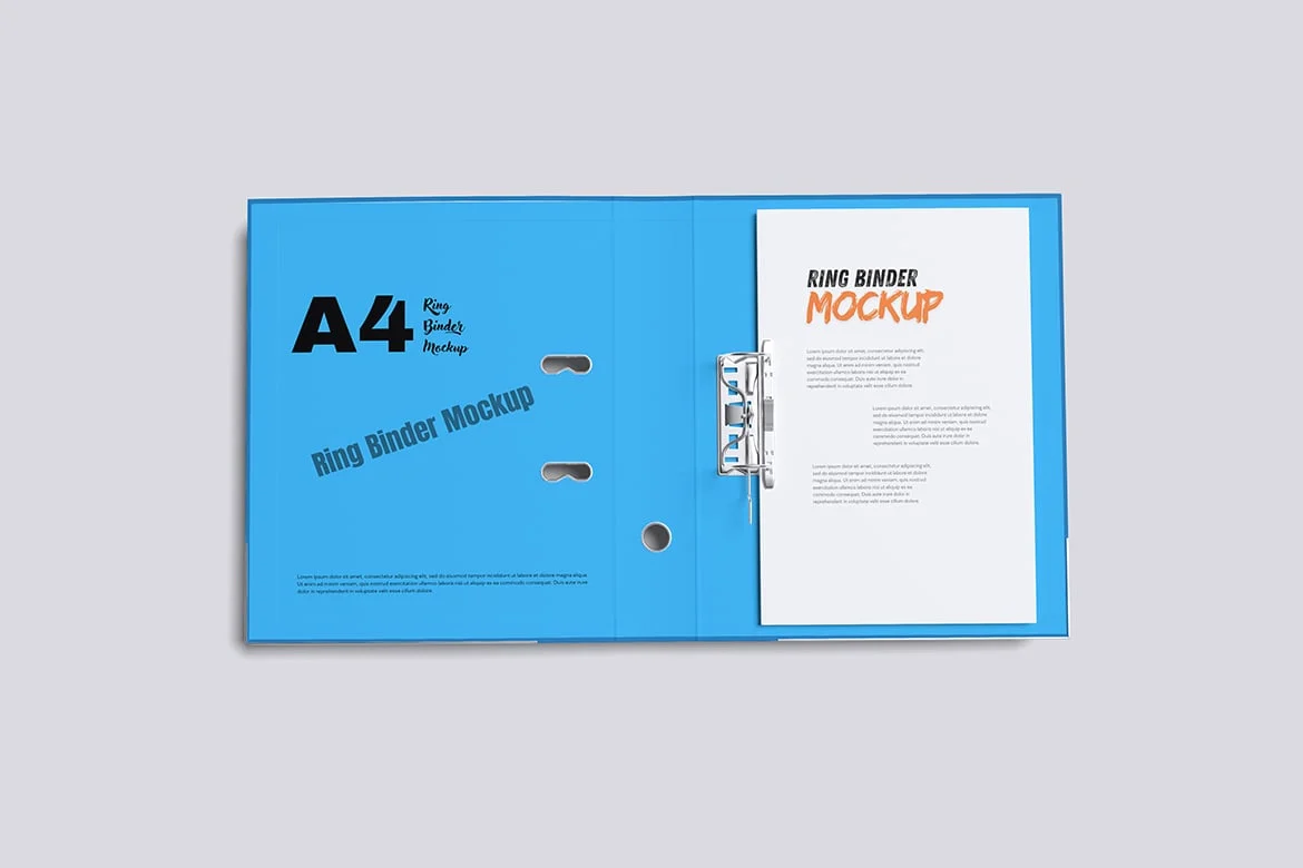 活页文件夹办公文具样机 ring-binder-mockup