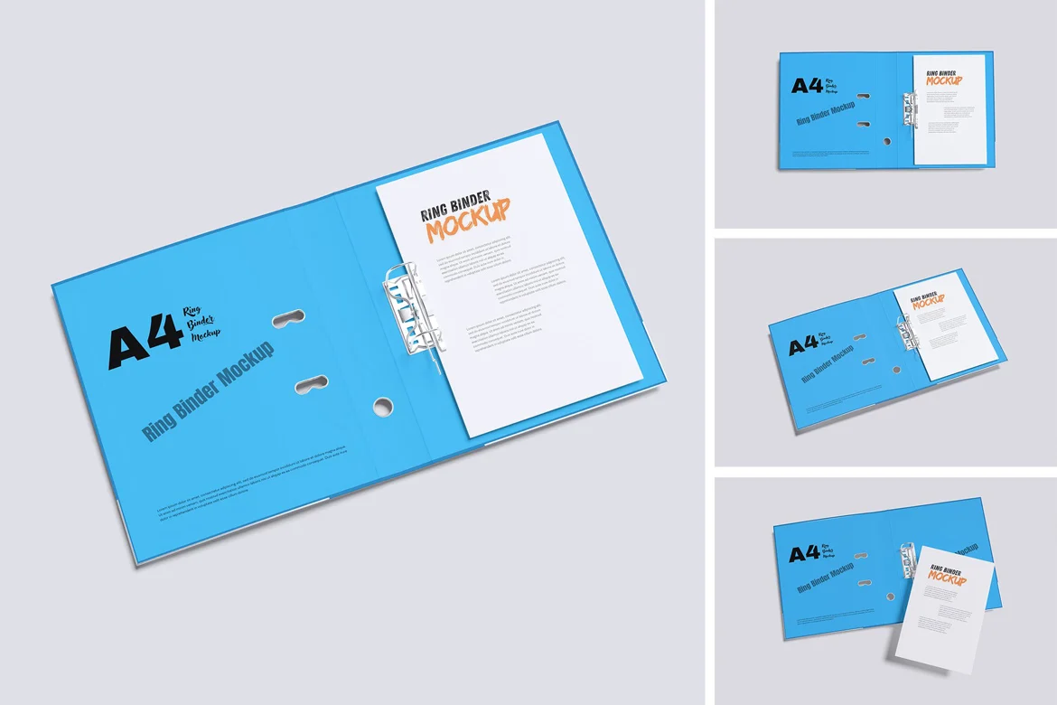 活页文件夹办公文具样机 ring-binder-mockup