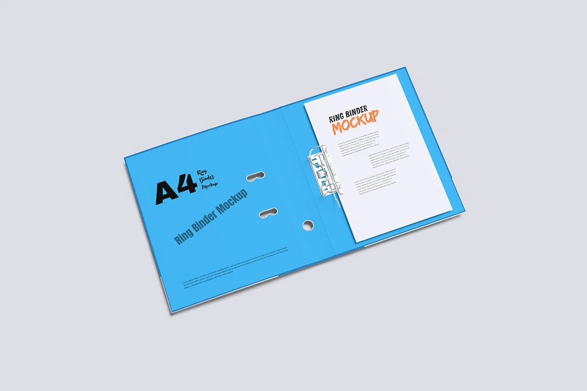 活页文件夹办公文具样机 ring-binder-mockup
