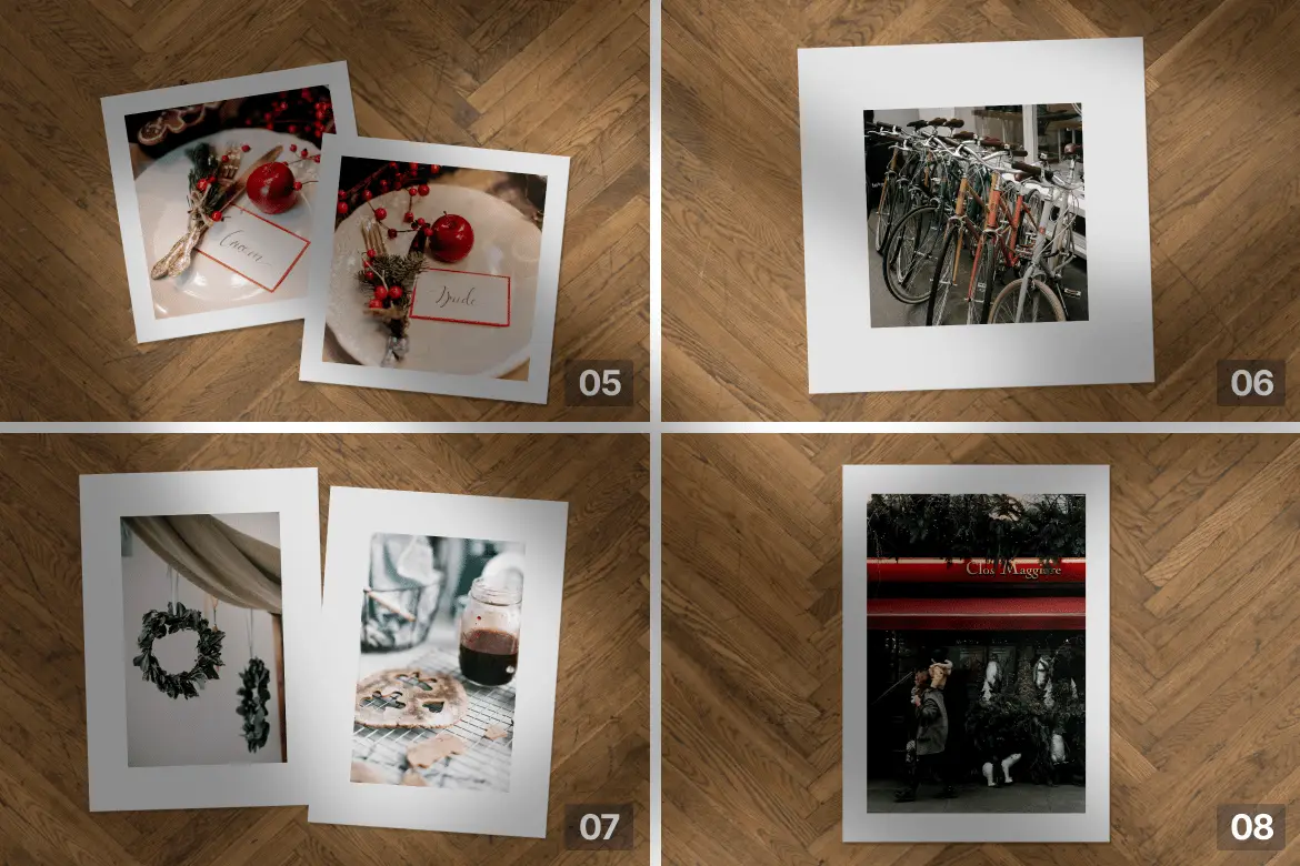 木质地板纸张实物场景样机 Realistic Paper on Wood Floor