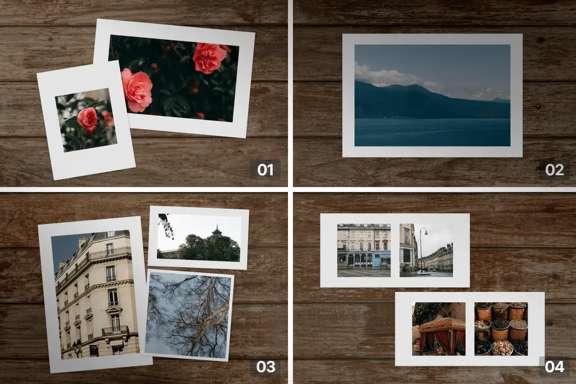 木质地板纸张实物场景样机 Realistic Paper on Wood Floor