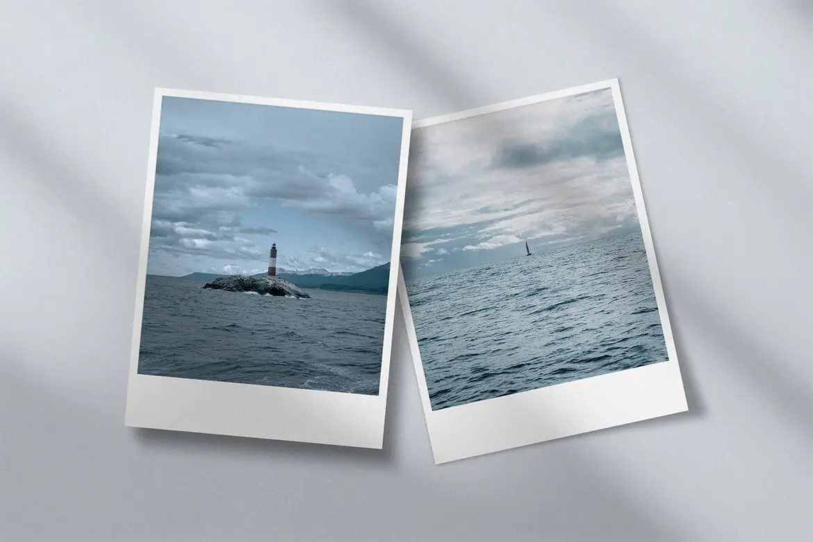 街头快照宝丽来照片样机 Snapshot Streets Polaroid Mockup