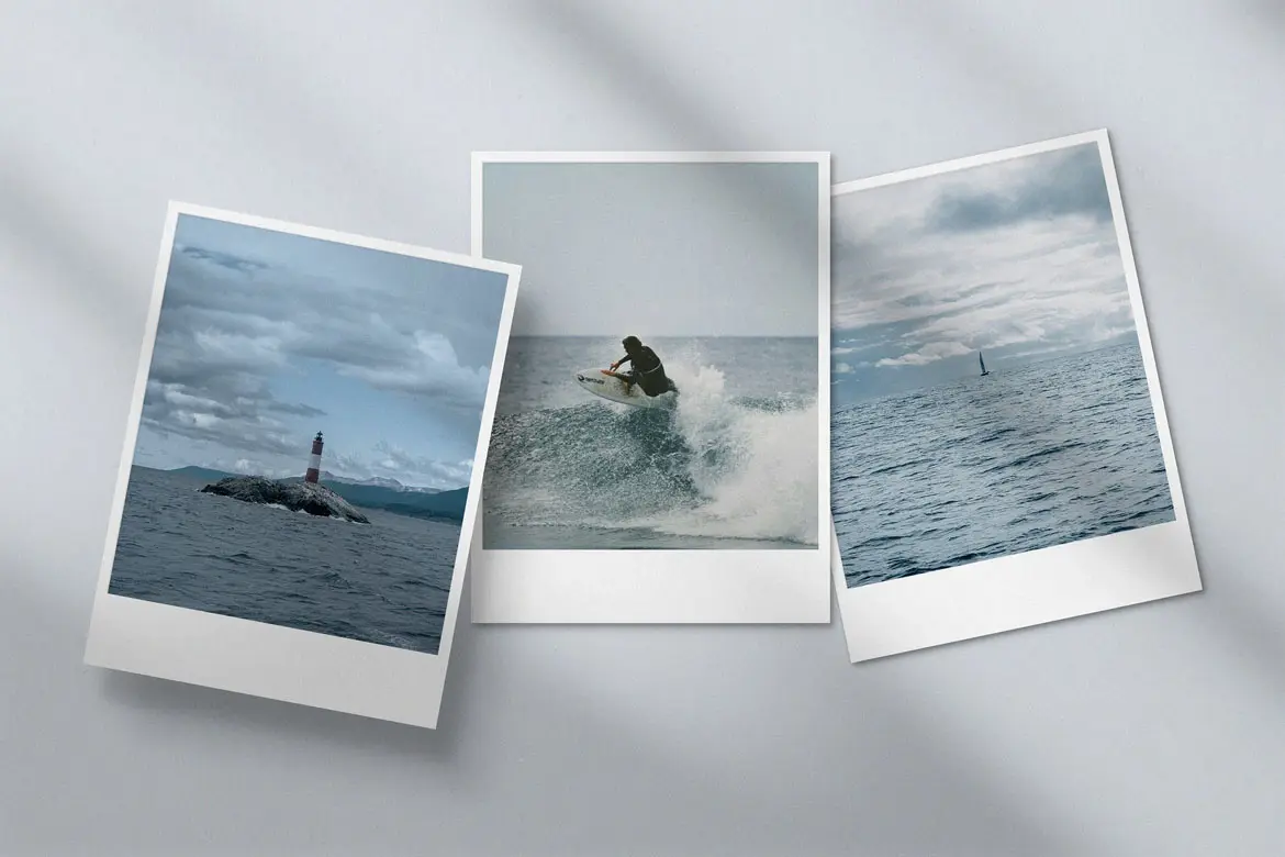 街头快照宝丽来照片样机 Snapshot Streets Polaroid Mockup