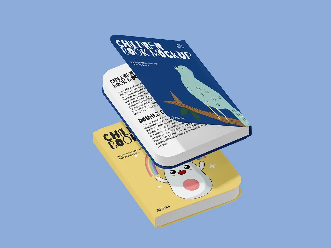 儿童书籍封面展示样机 Children Book Mockup