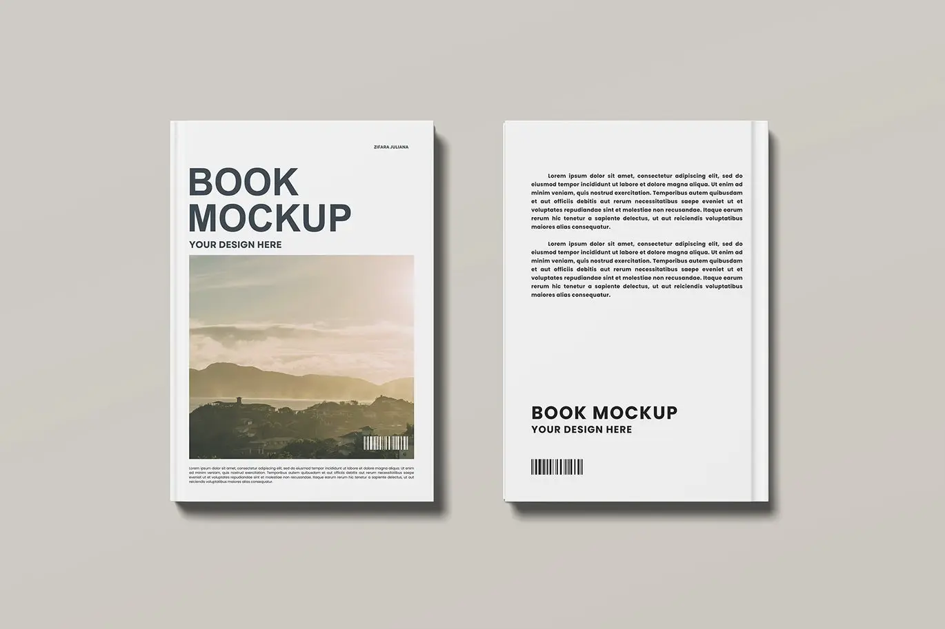 精装硬封面书籍展示样机 Hard Cover Book Mockup