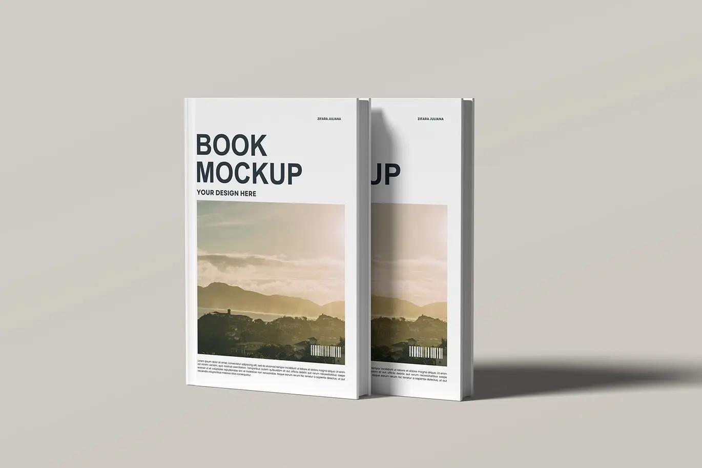 精装硬封面书籍展示样机 Hard Cover Book Mockup