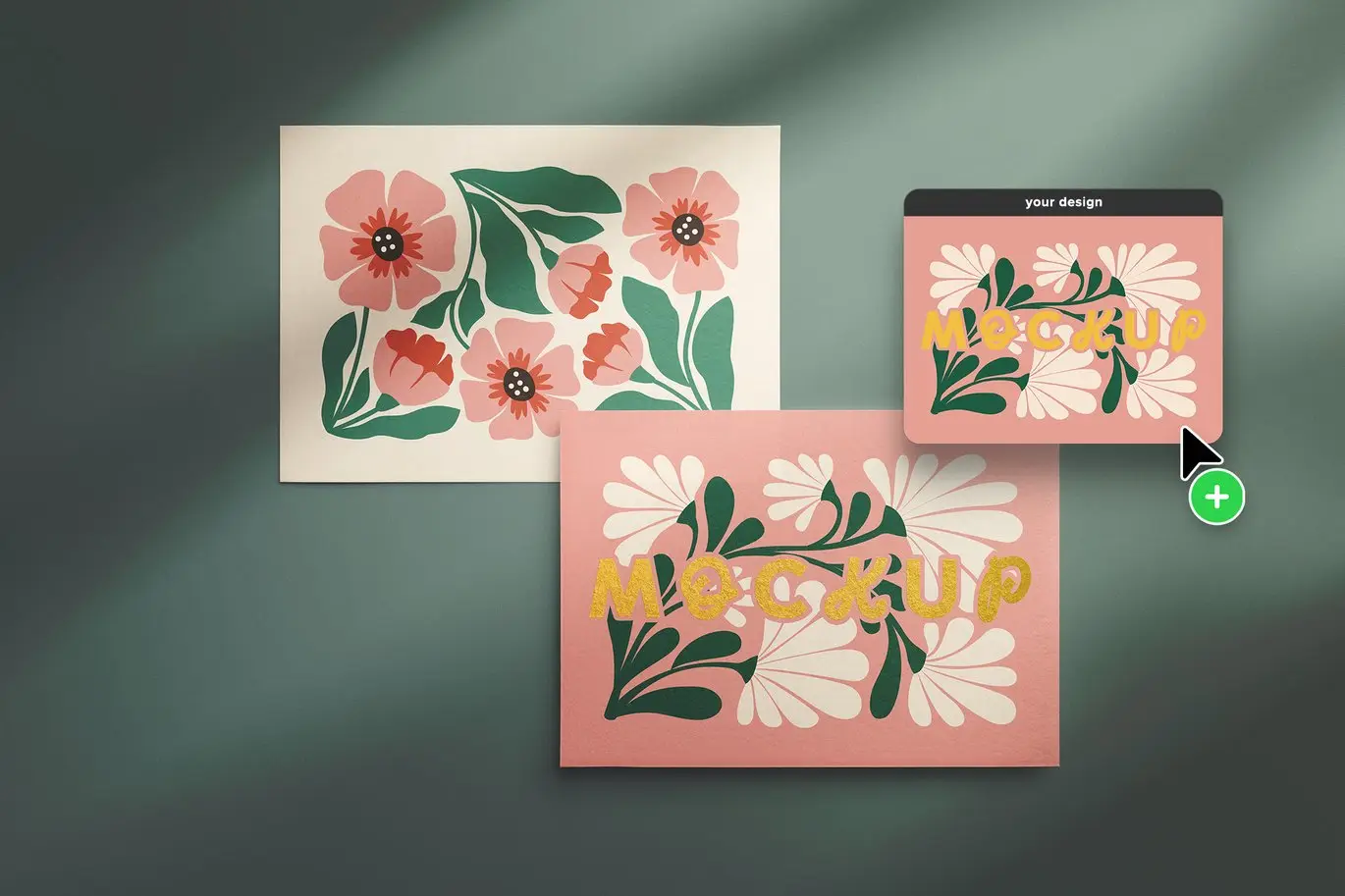 7x5英寸纸质卡片样机套装 7x5in Paper Card Mockup Set