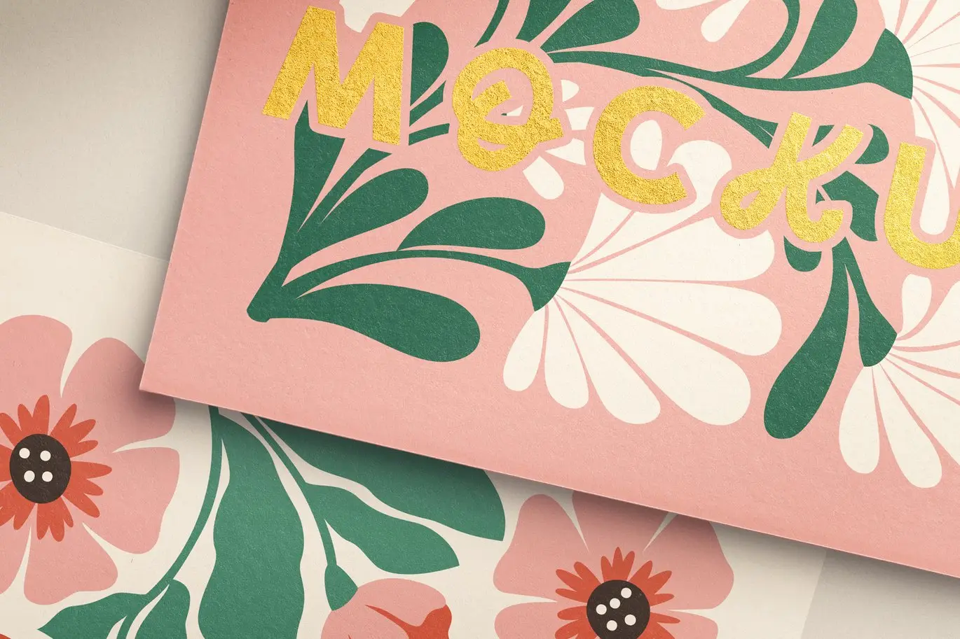 7x5英寸纸质卡片样机套装 7x5in Paper Card Mockup Set