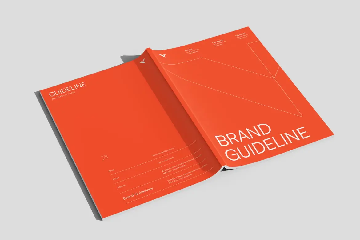 品牌视觉规范手册展示样机 Brand Guideline Book Mockup
