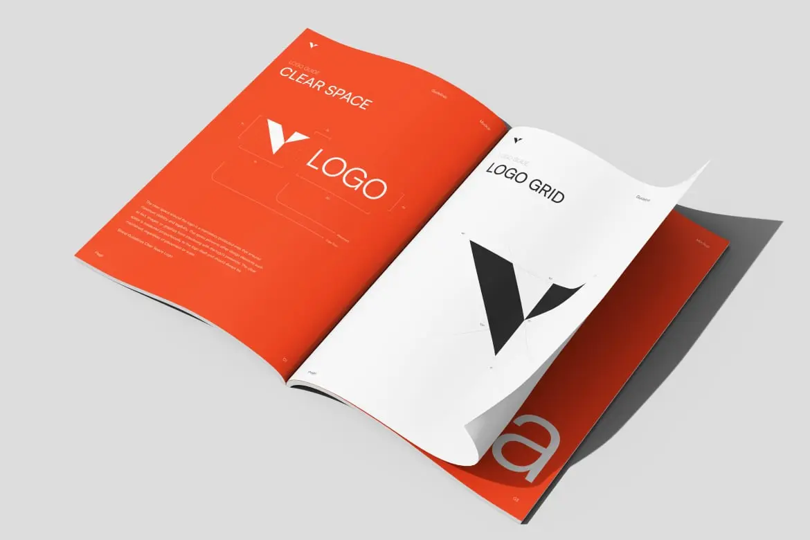 品牌视觉规范手册展示样机 Brand Guideline Book Mockup