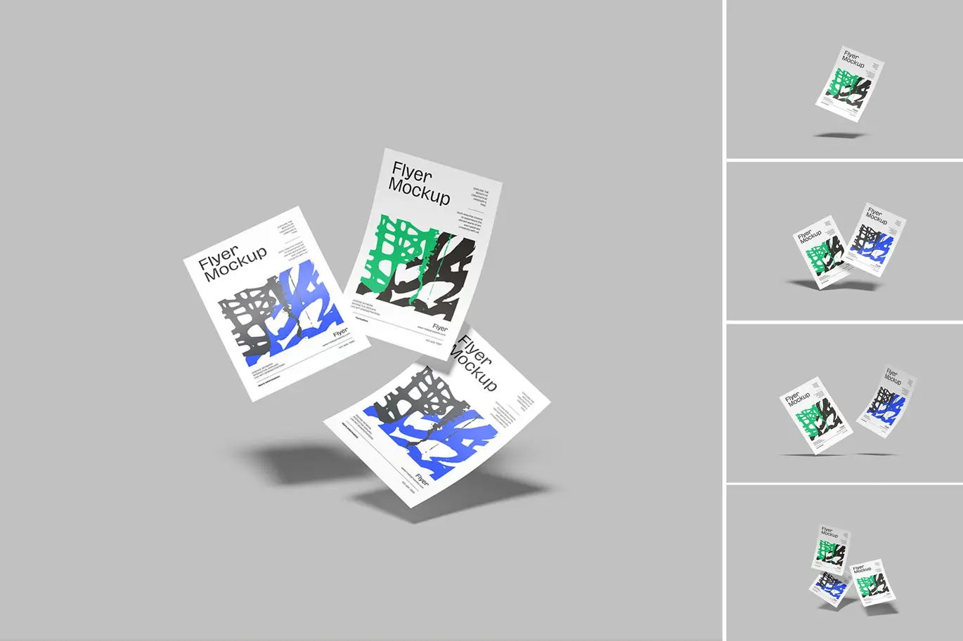 A4传单广告单页设计样机 Flyer Mockup