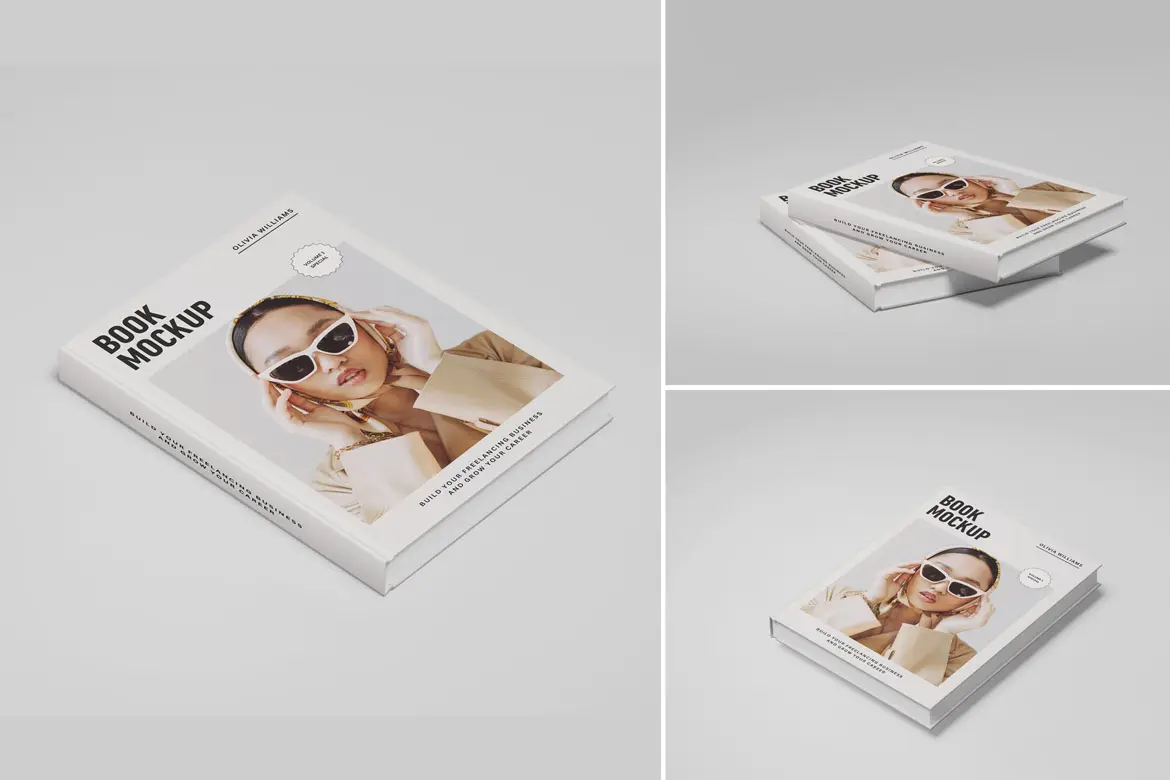 高品质书籍封面展示样机图 High-Quality Book Cover Mockup