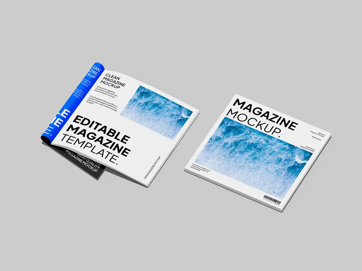 杂志期刊封面内页展示样机 Magazine Mockup