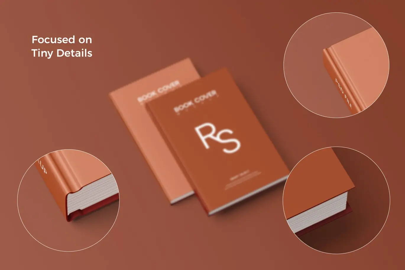 逼真效果书籍立体展示样机 Realistic Book Mockup