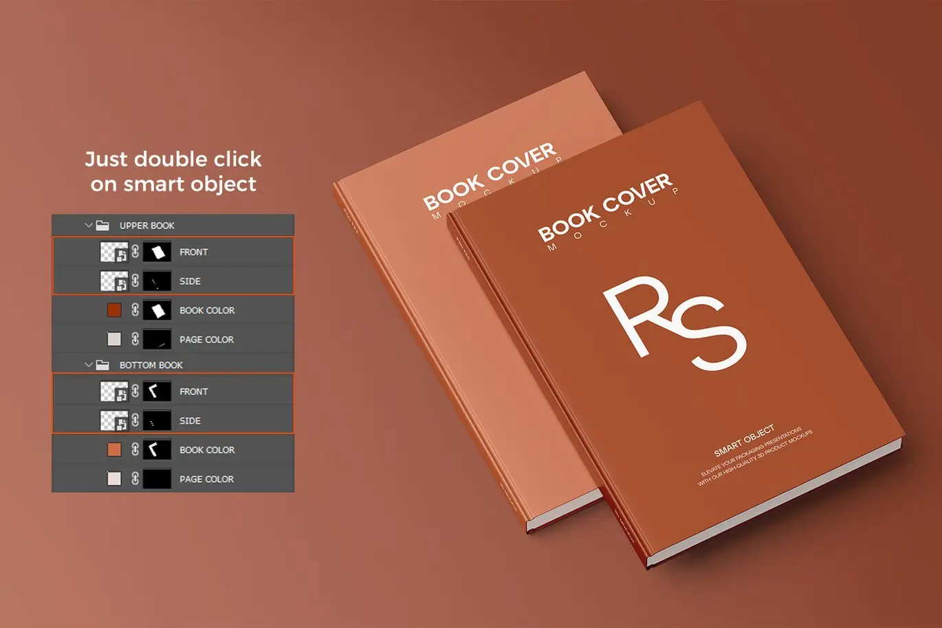 逼真效果书籍立体展示样机 Realistic Book Mockup