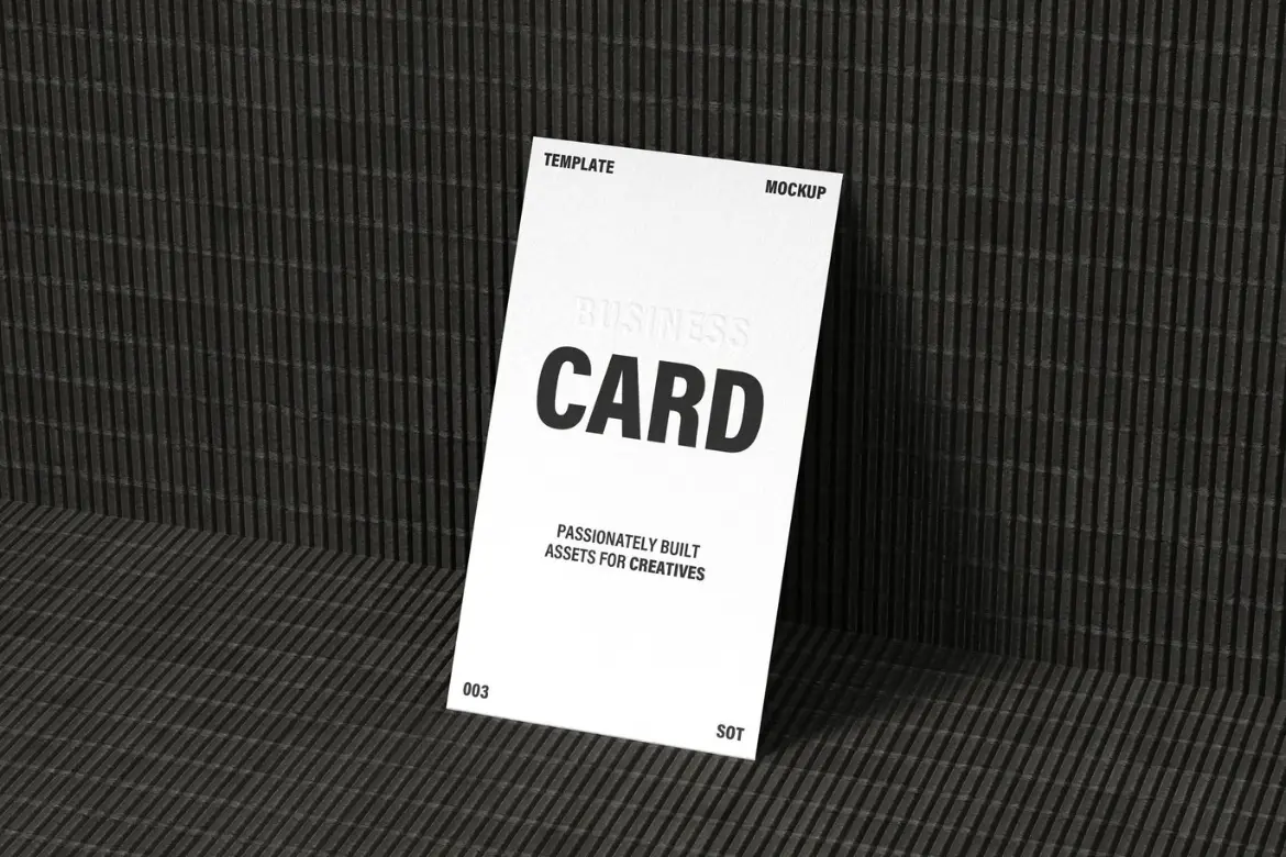 90x50mm标准尺寸名片设计样机 90x50mm Business Card Mockup