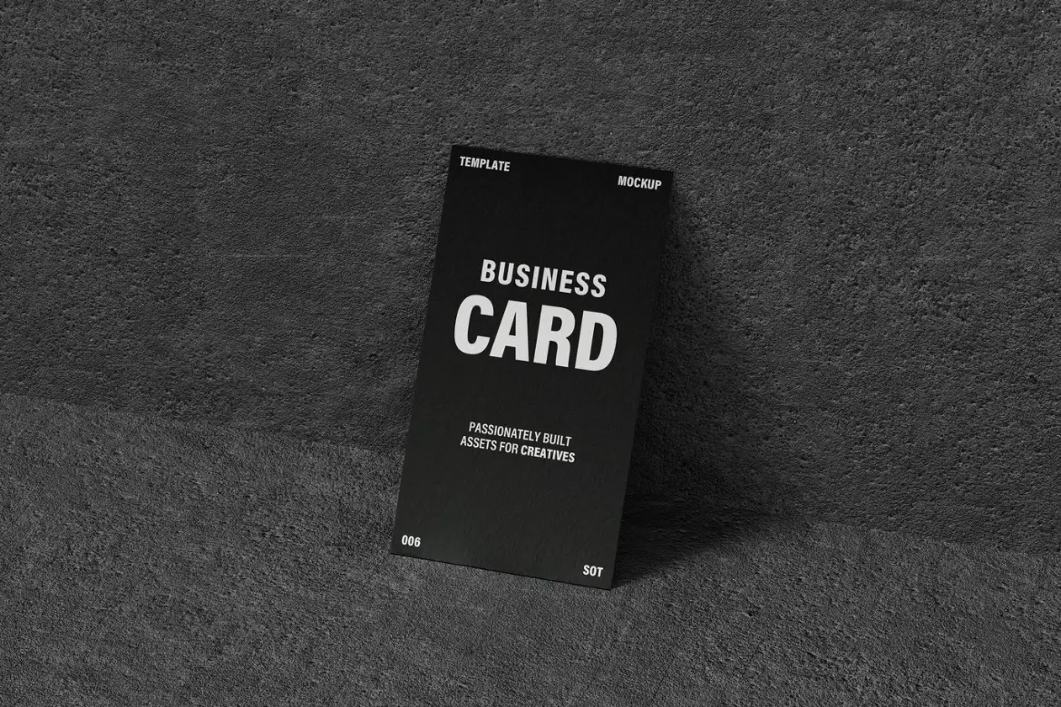 %title插图%num 90x50mm标准尺寸名片设计样机 90x50mm Business Card Mockup