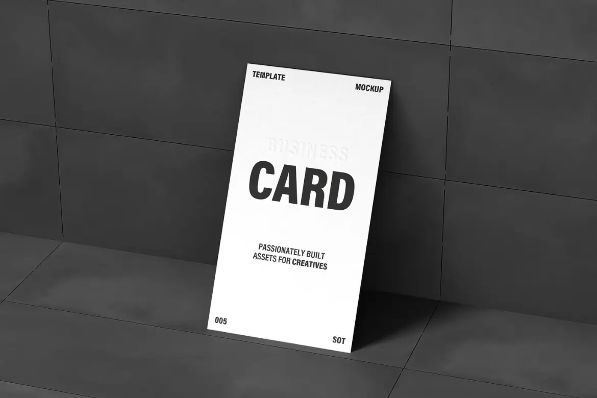 90x50mm标准尺寸名片设计样机 90x50mm Business Card Mockup