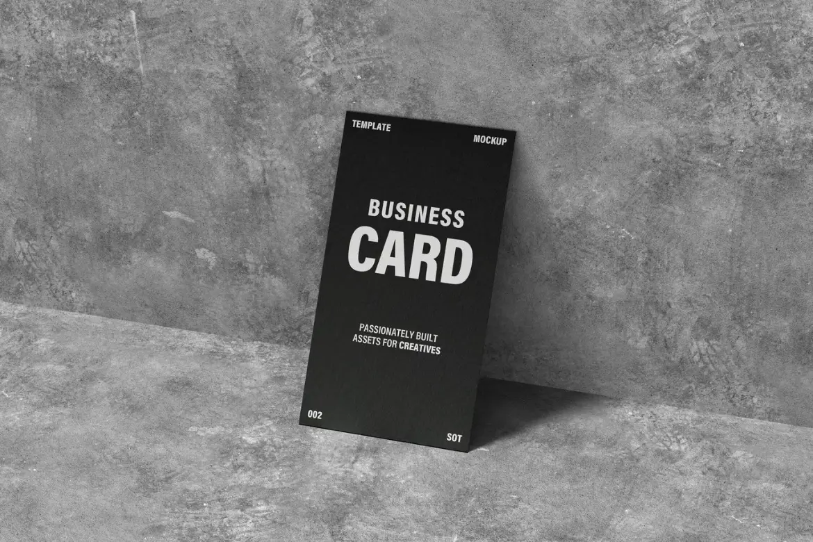 90x50mm标准尺寸名片设计样机 90x50mm Business Card Mockup