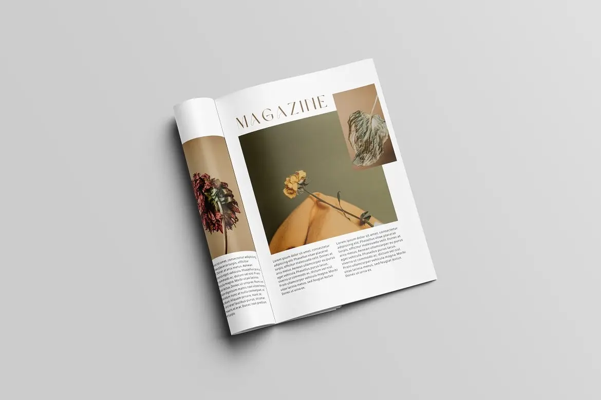 时尚杂志封面展示样机模版 Magazine Mockup