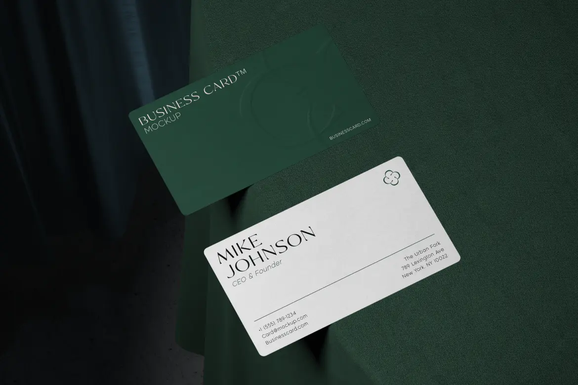 经典商务名片效果展示样机 Business Card Mockup
