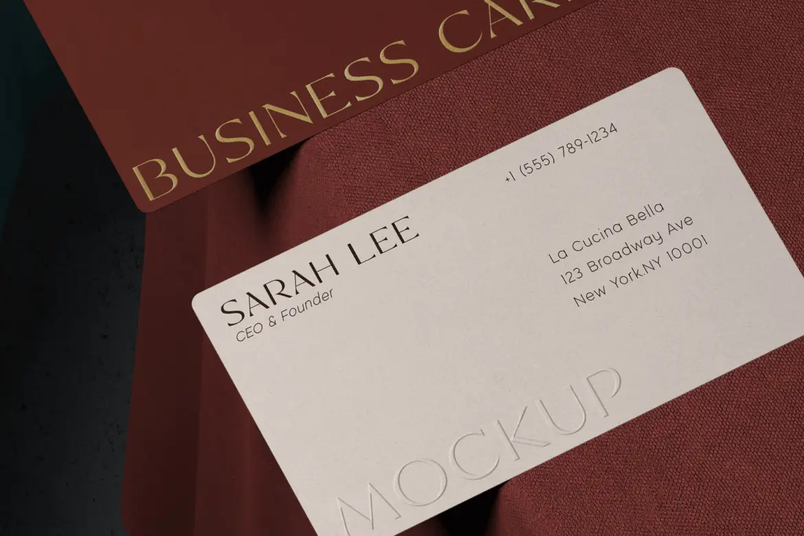 经典商务名片效果展示样机 Business Card Mockup