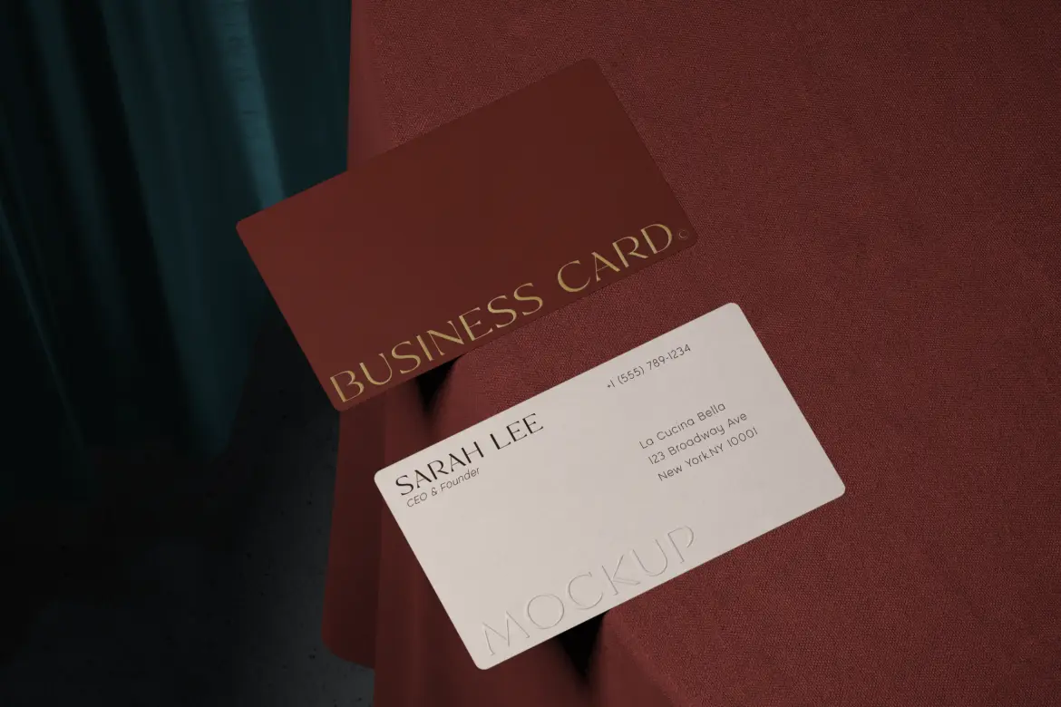 经典商务名片效果展示样机 Business Card Mockup