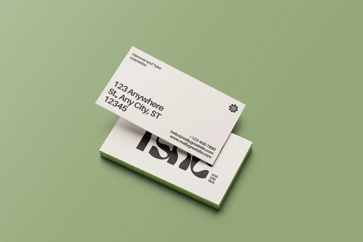 时尚商务名片样机模版 Business Card Mockup