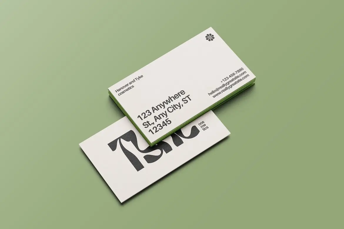 时尚商务名片样机模版 Business Card Mockup